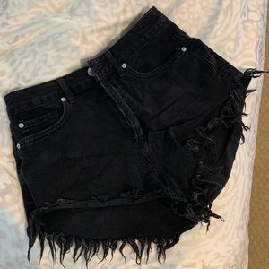 Festival Black Jean Shorts